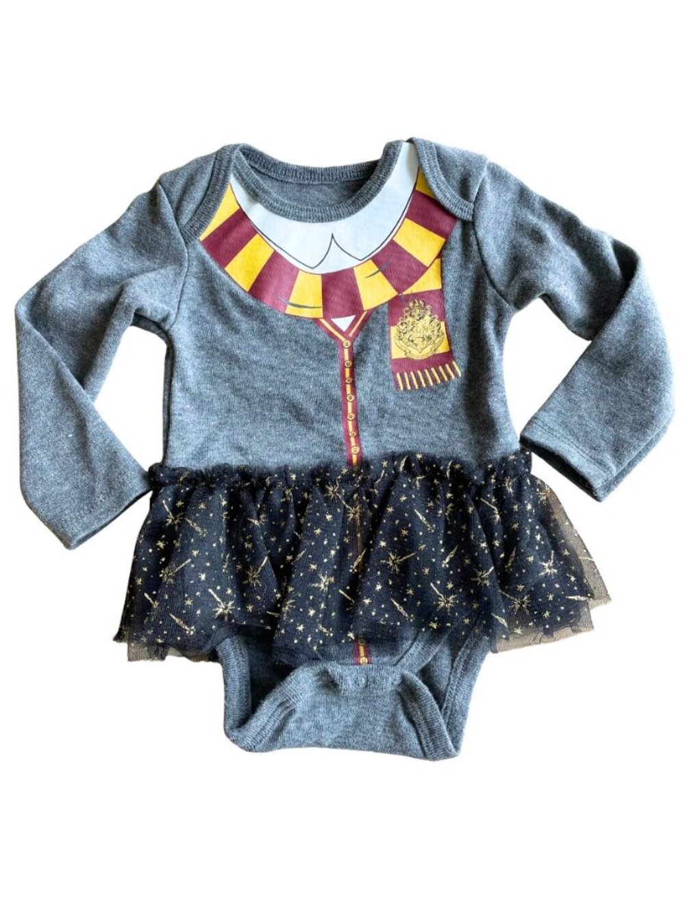 Harry Potter Baby Girl Gryffindor Tutu Skirt Onesie Bodysuit - Size 3-6 Months